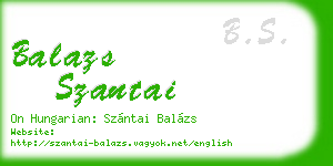 balazs szantai business card