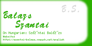 balazs szantai business card